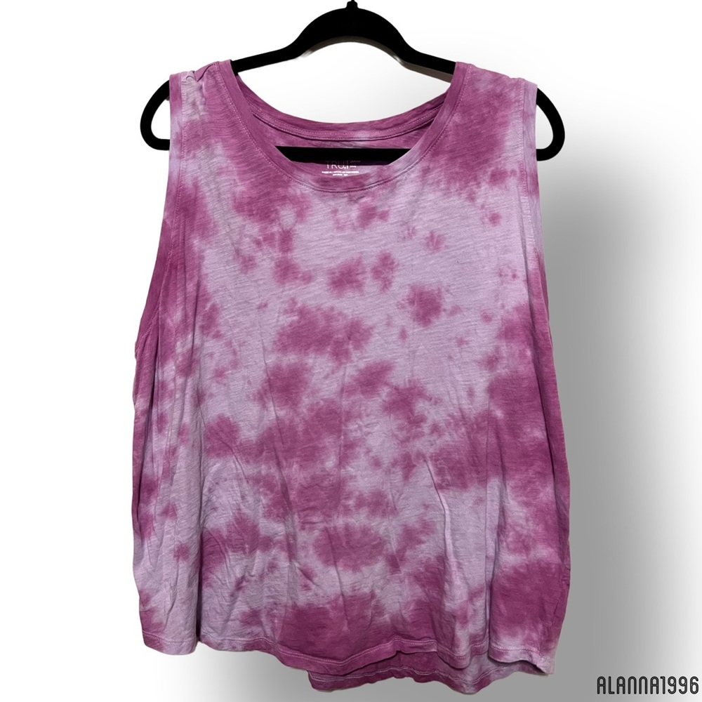 Purple tie dye sleeveless top
